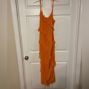 Never Worn Ruffled Maxi Slip Dress